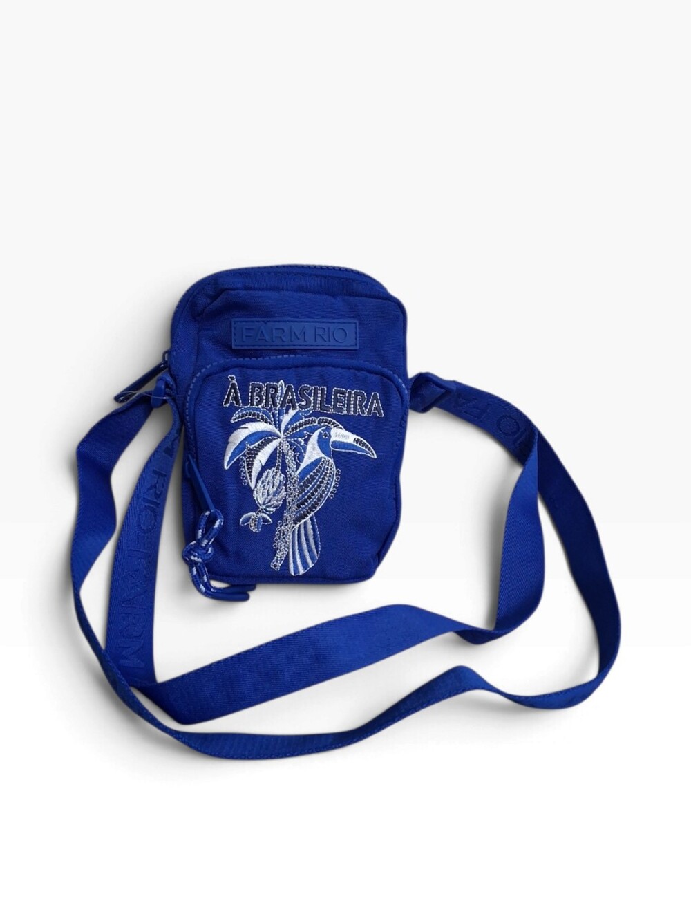 FARM RIO Me Leva Toucan Crossbody Bag Blue A Brasileira Mini Purse NWT